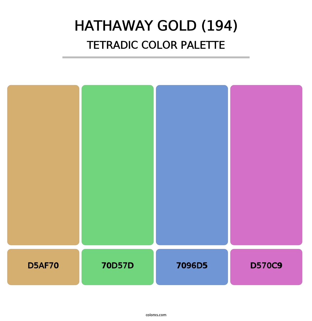 Hathaway Gold (194) - Tetradic Color Palette