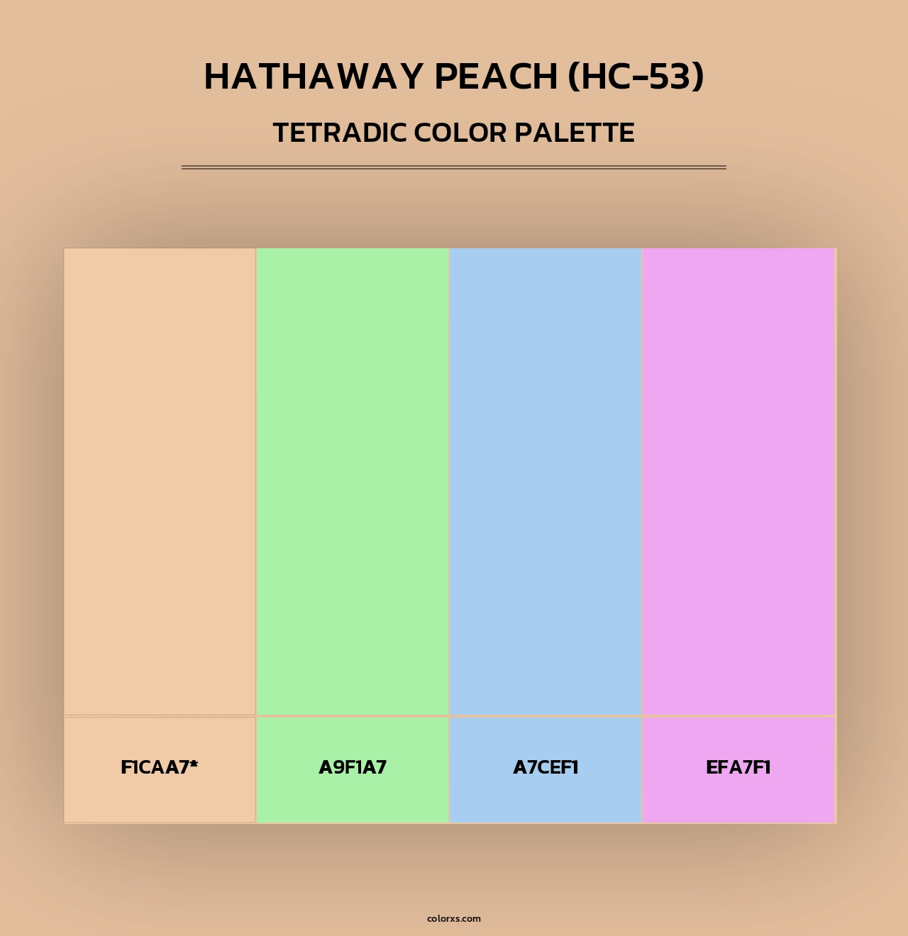 Hathaway Peach (HC-53) - Tetradic Color Palette