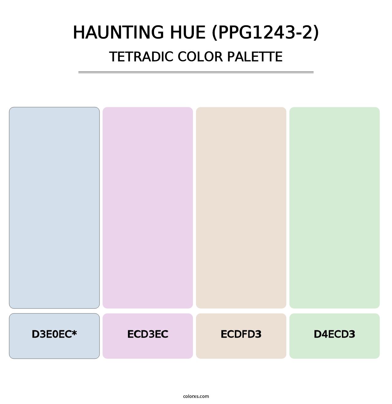 Haunting Hue (PPG1243-2) - Tetradic Color Palette