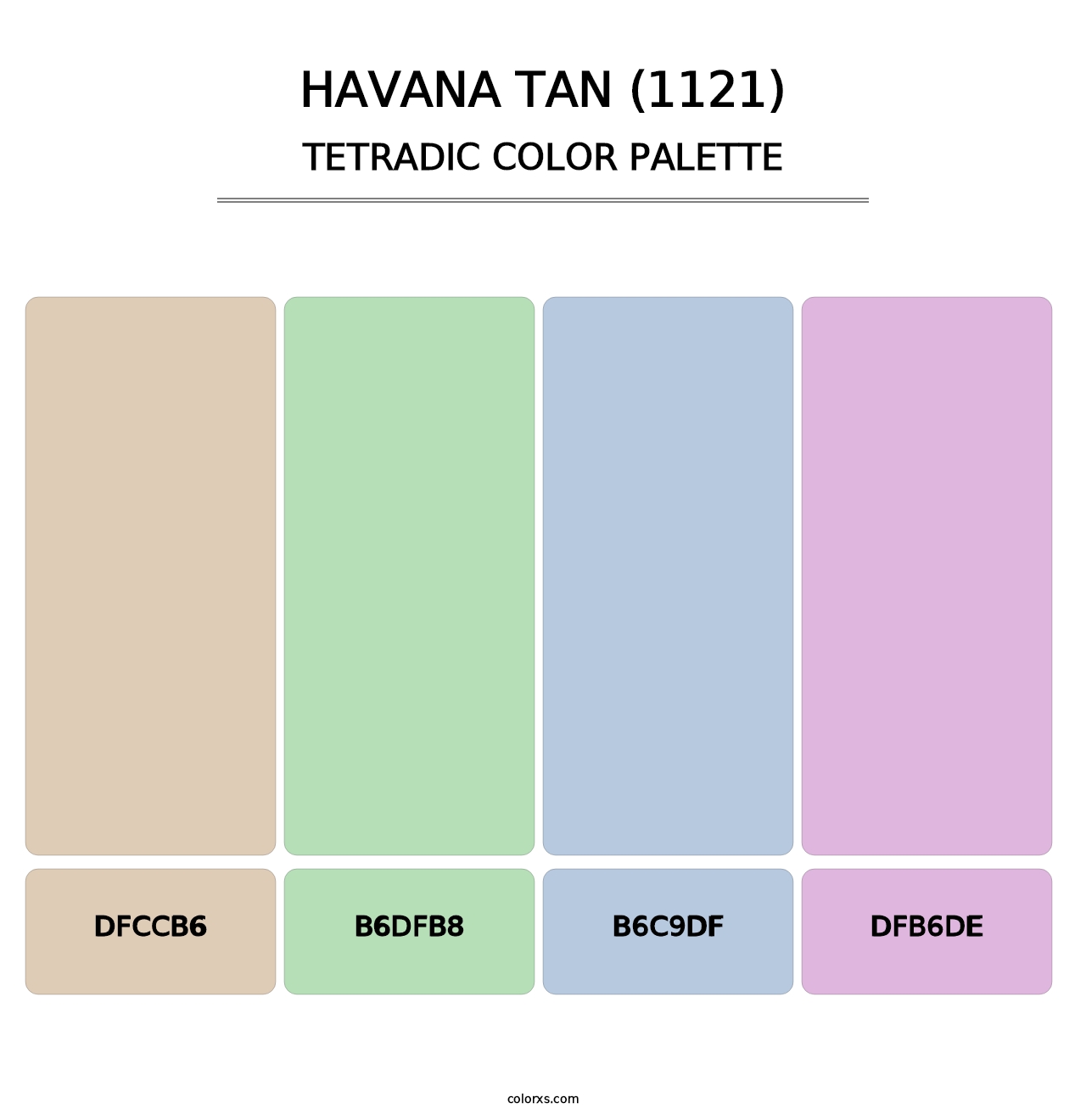 Havana Tan (1121) - Tetradic Color Palette
