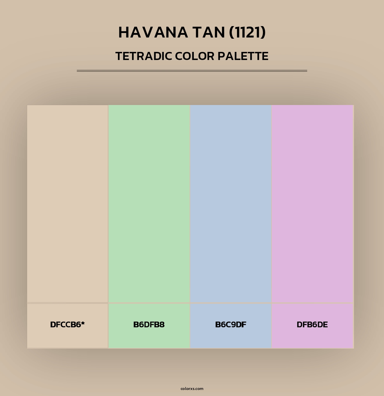Havana Tan (1121) - Tetradic Color Palette