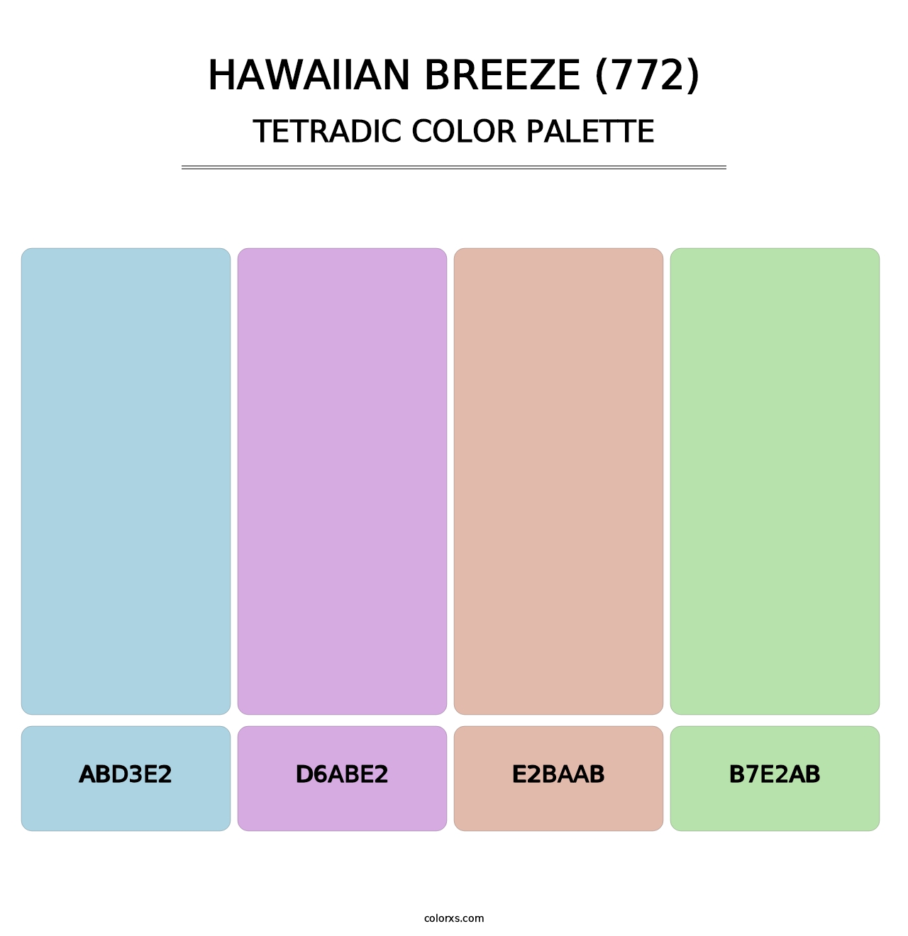 Hawaiian Breeze (772) - Tetradic Color Palette