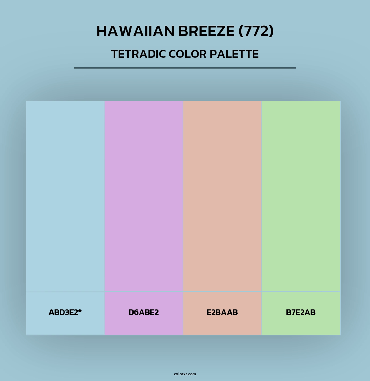 Hawaiian Breeze (772) - Tetradic Color Palette