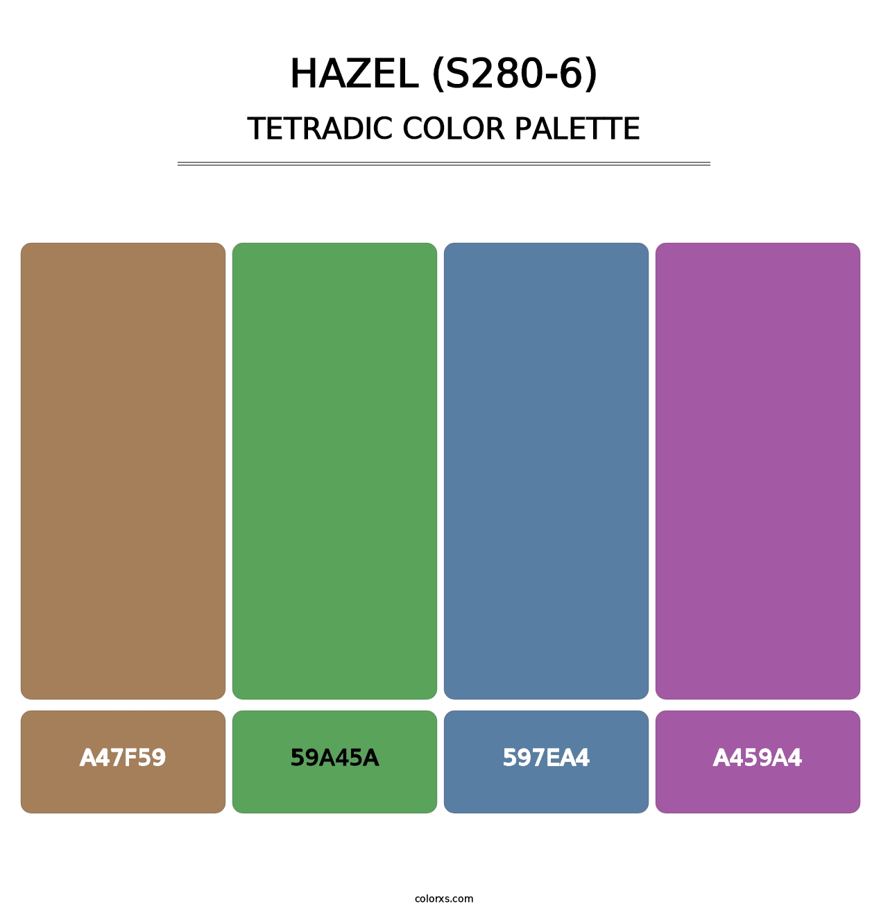 Hazel (S280-6) - Tetradic Color Palette