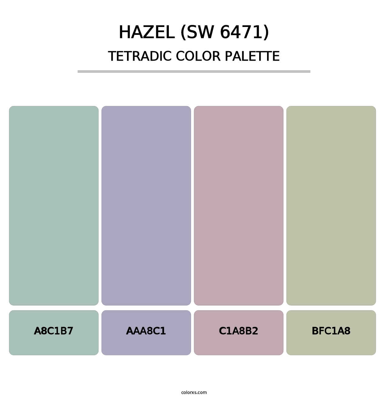 Hazel (SW 6471) - Tetradic Color Palette