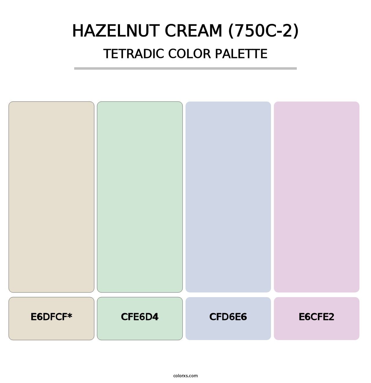 Hazelnut Cream (750C-2) - Tetradic Color Palette
