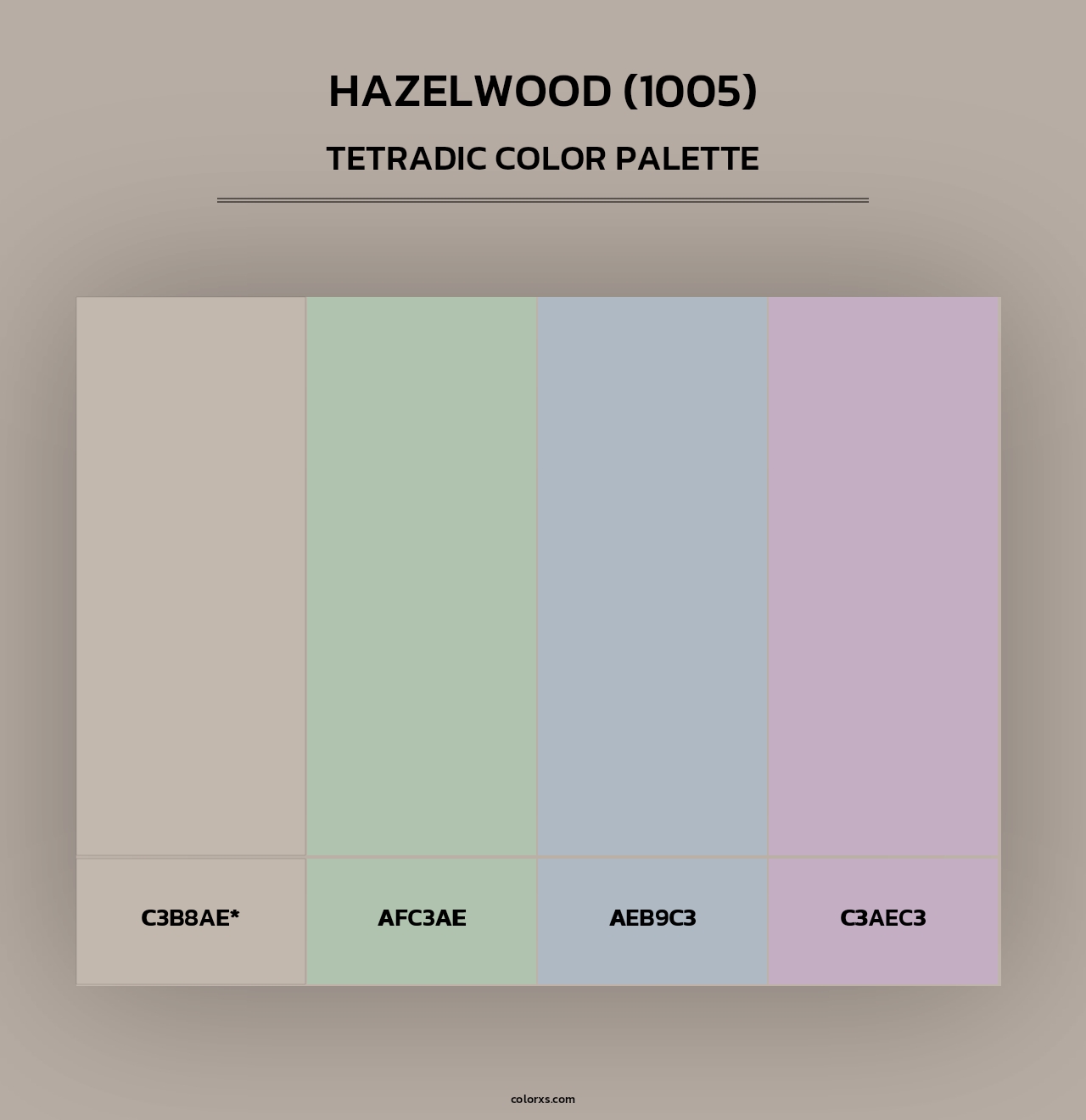 Hazelwood (1005) - Tetradic Color Palette