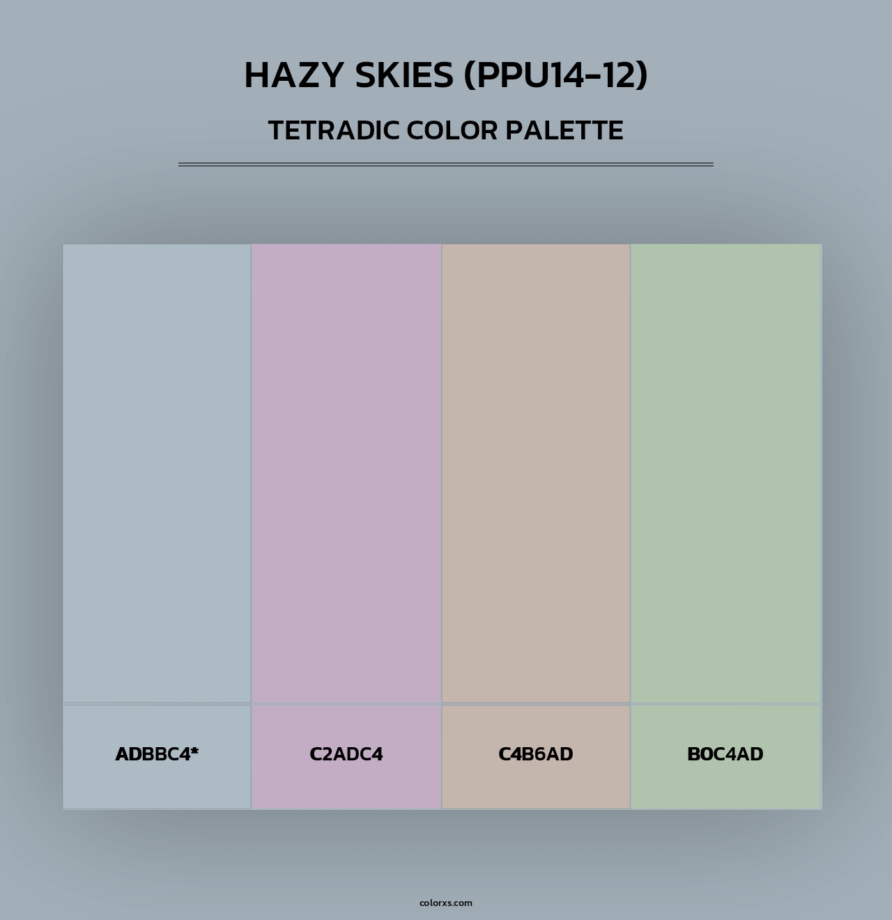 Hazy Skies (PPU14-12) - Tetradic Color Palette