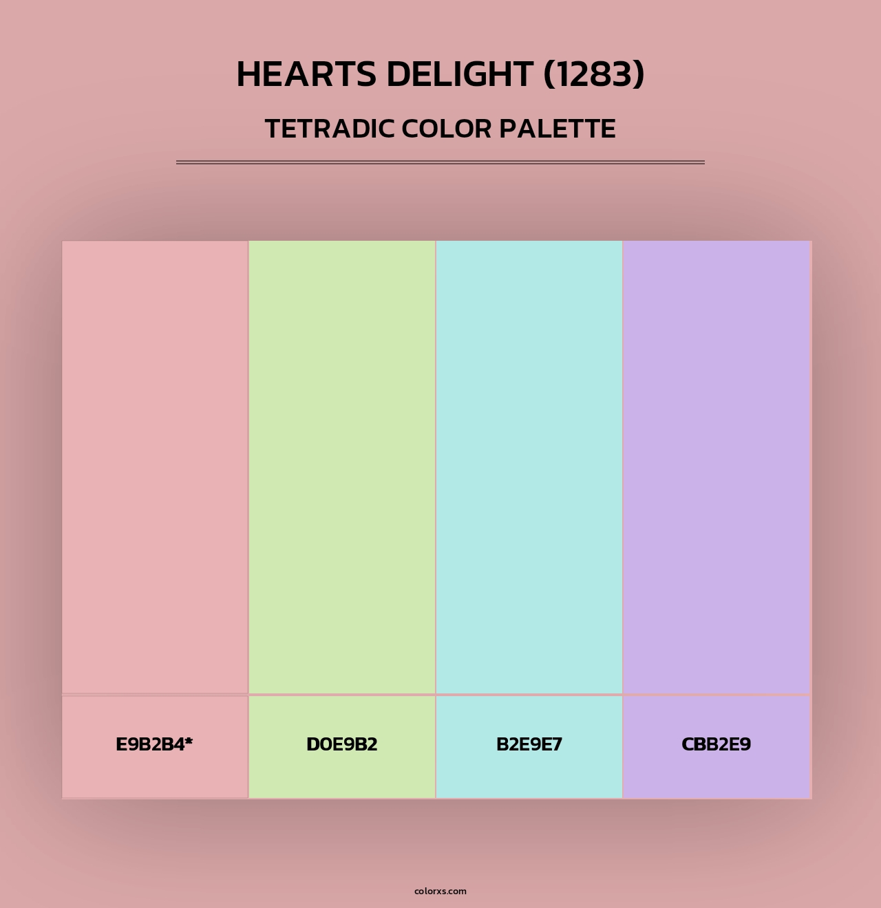 Hearts Delight (1283) - Tetradic Color Palette