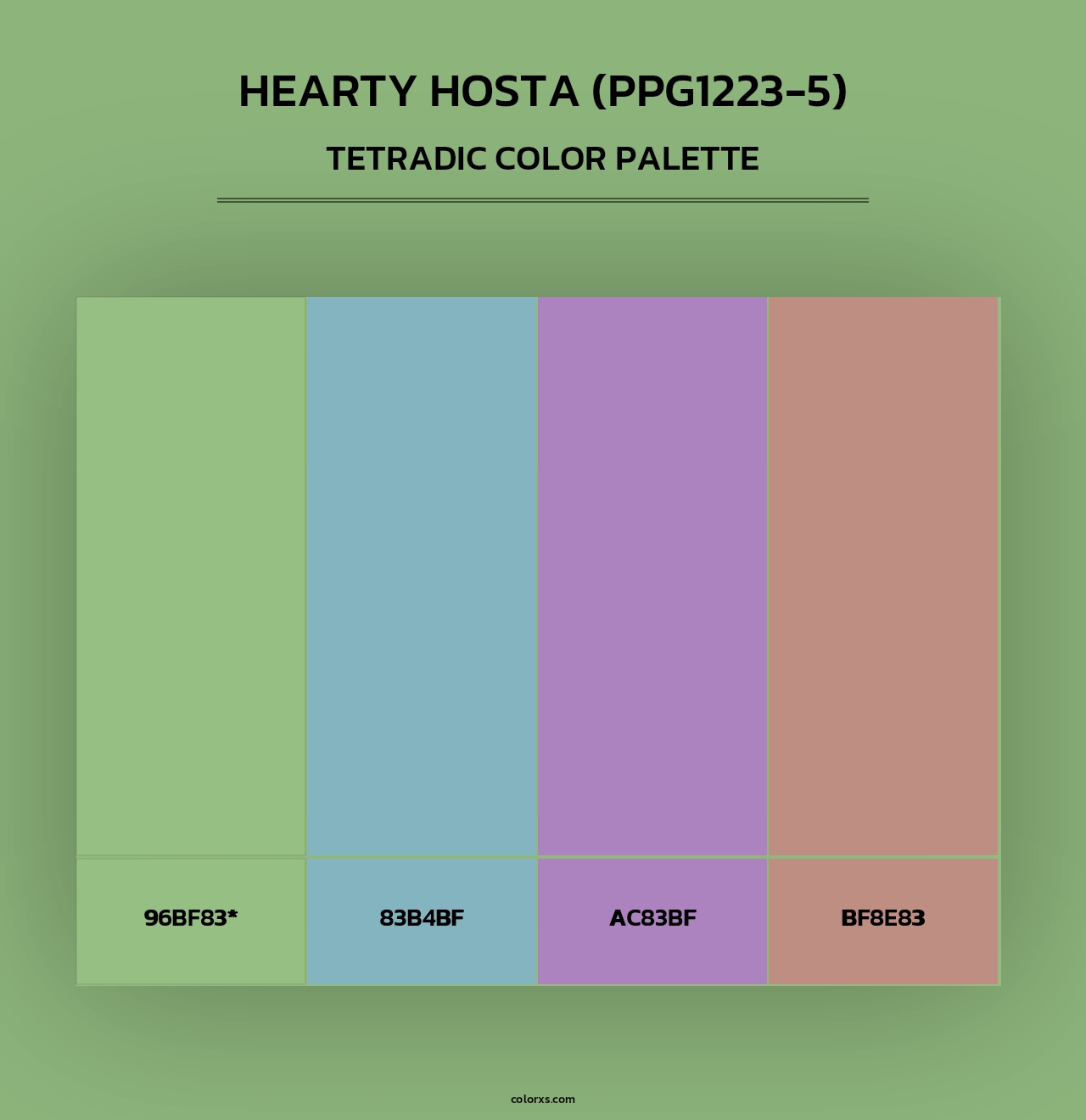 Hearty Hosta (PPG1223-5) - Tetradic Color Palette
