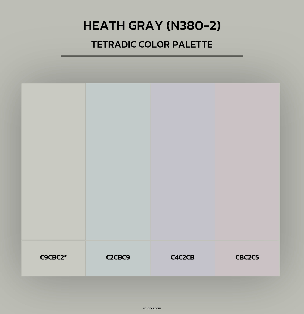 Heath Gray (N380-2) - Tetradic Color Palette