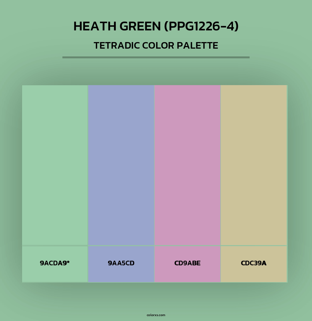 Heath Green (PPG1226-4) - Tetradic Color Palette