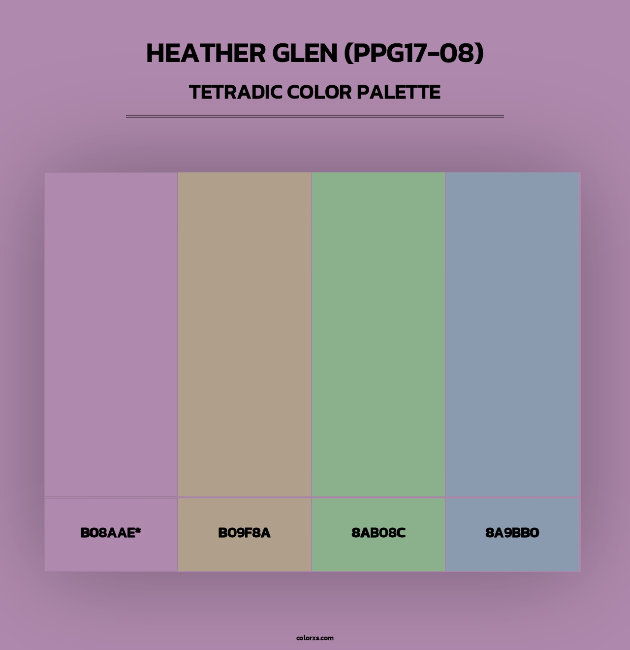 Heather Glen (PPG17-08) - Tetradic Color Palette