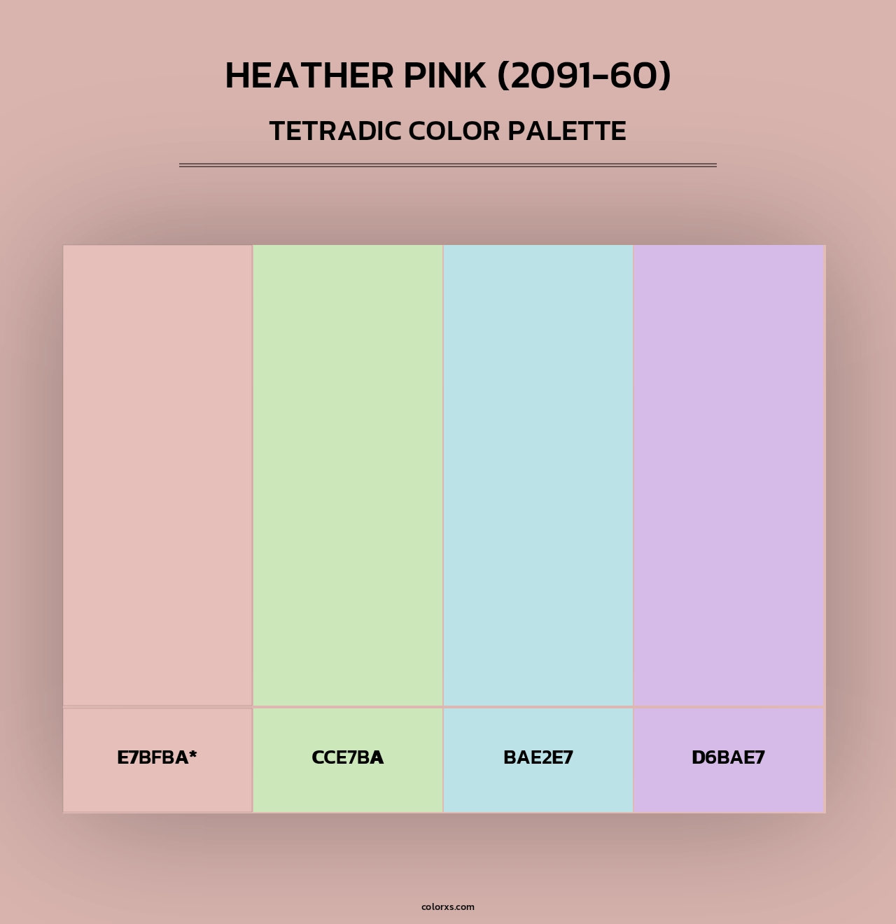 Heather Pink (2091-60) - Tetradic Color Palette
