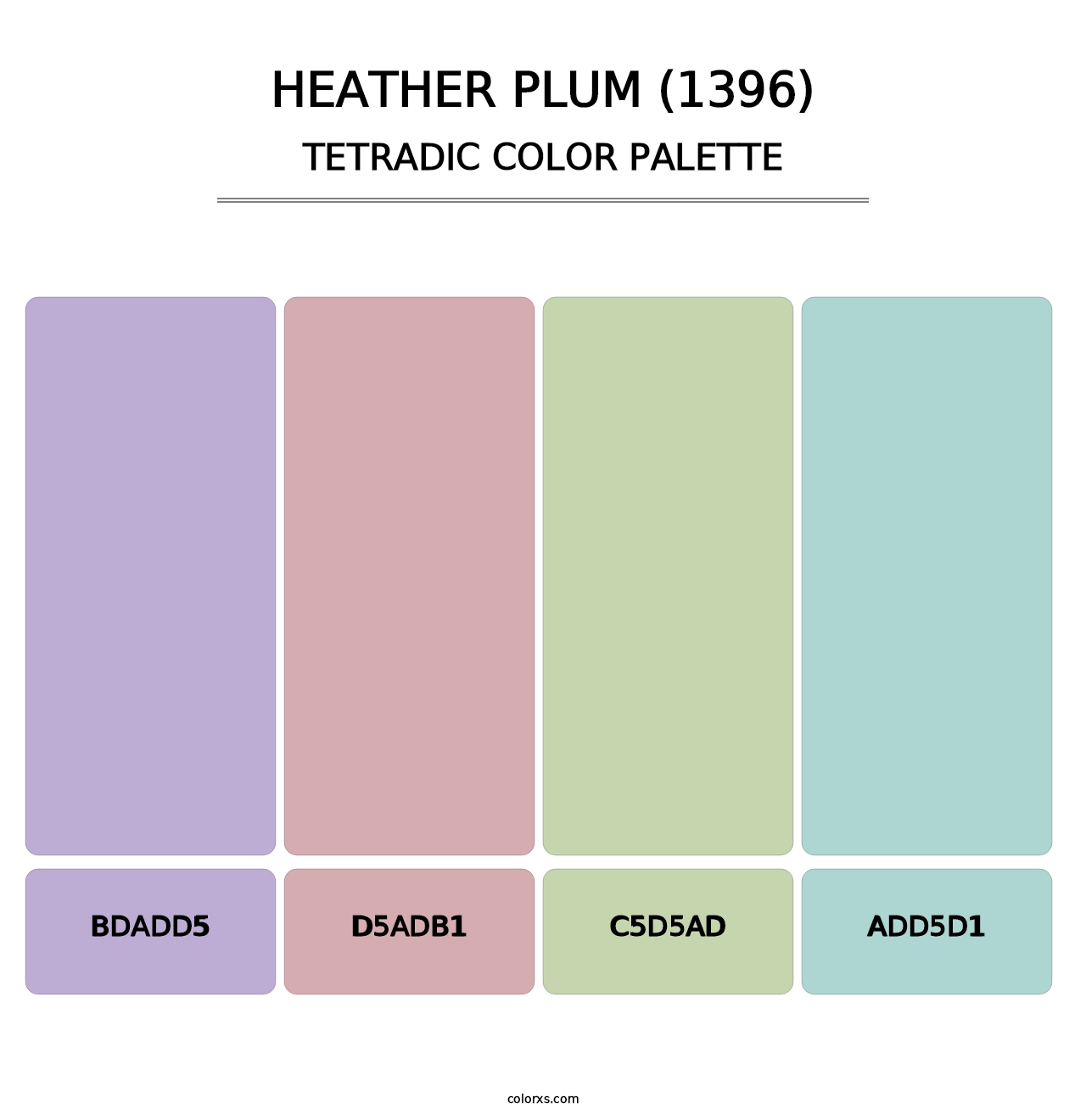 Heather Plum (1396) - Tetradic Color Palette