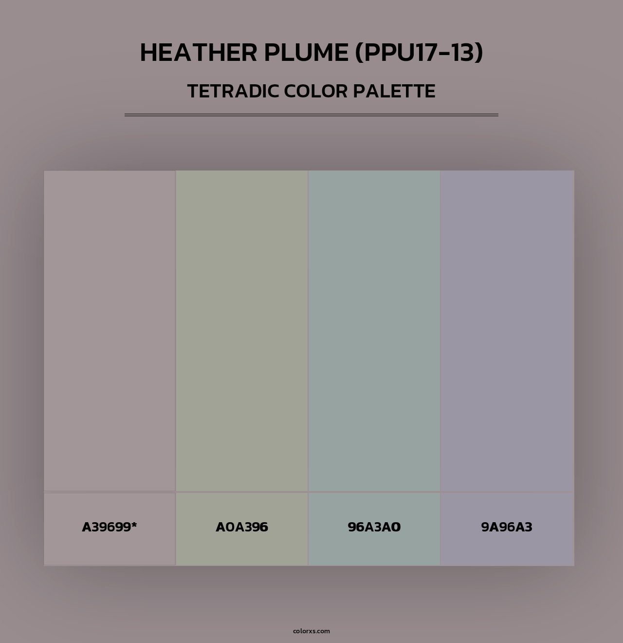 Heather Plume (PPU17-13) - Tetradic Color Palette