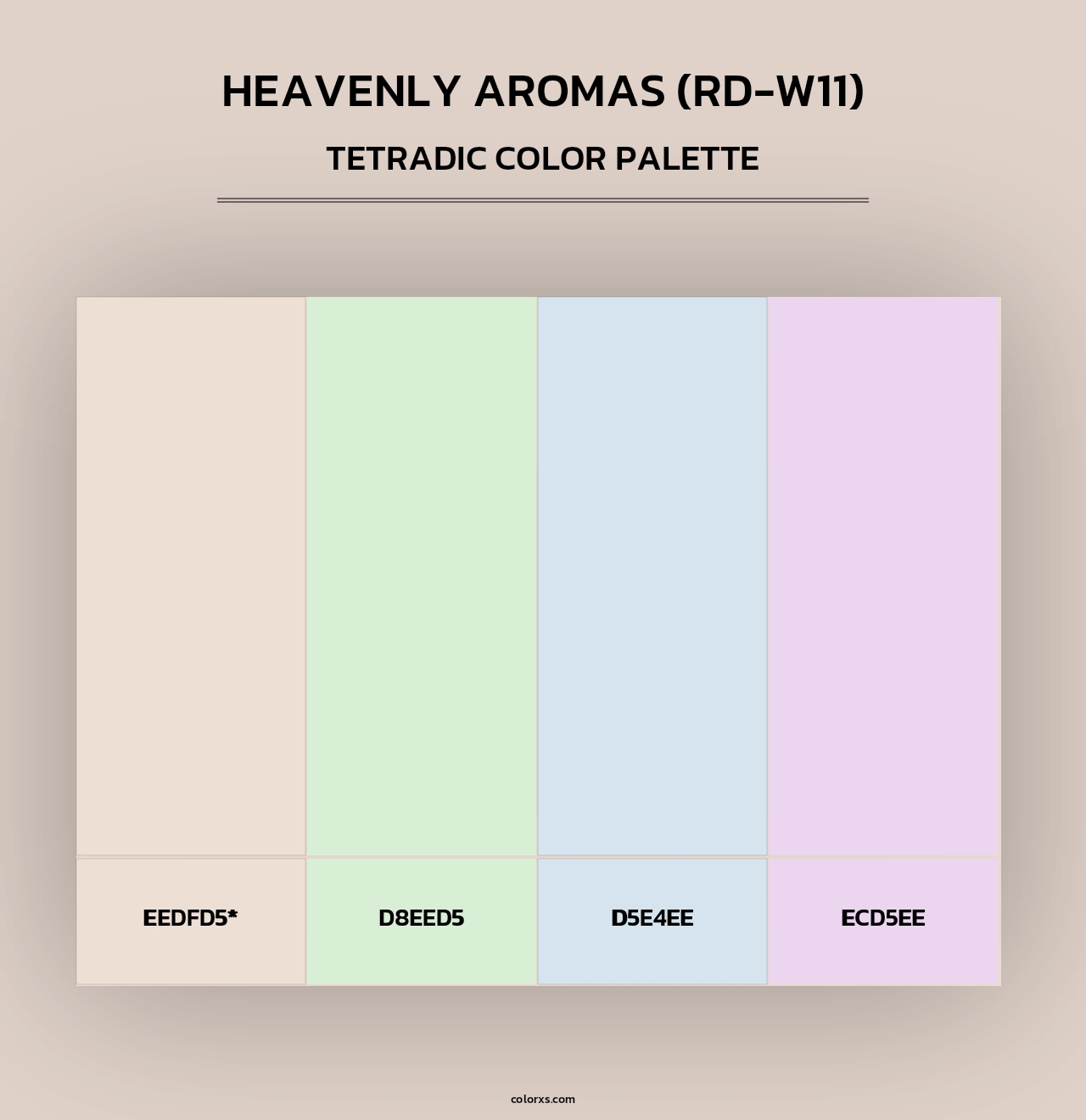 Heavenly Aromas (RD-W11) - Tetradic Color Palette