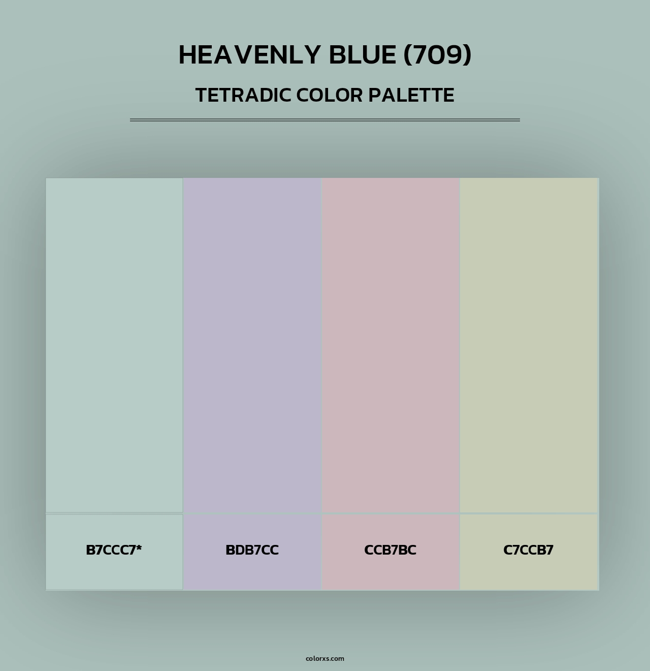 Heavenly Blue (709) - Tetradic Color Palette