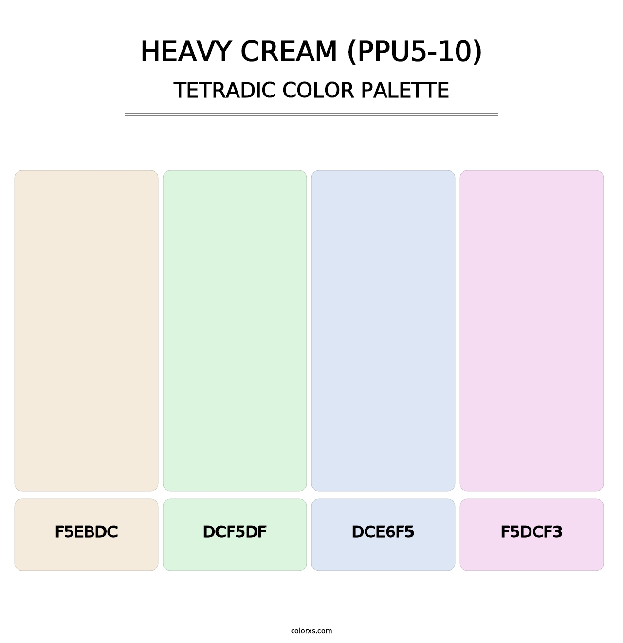 Heavy Cream (PPU5-10) - Tetradic Color Palette