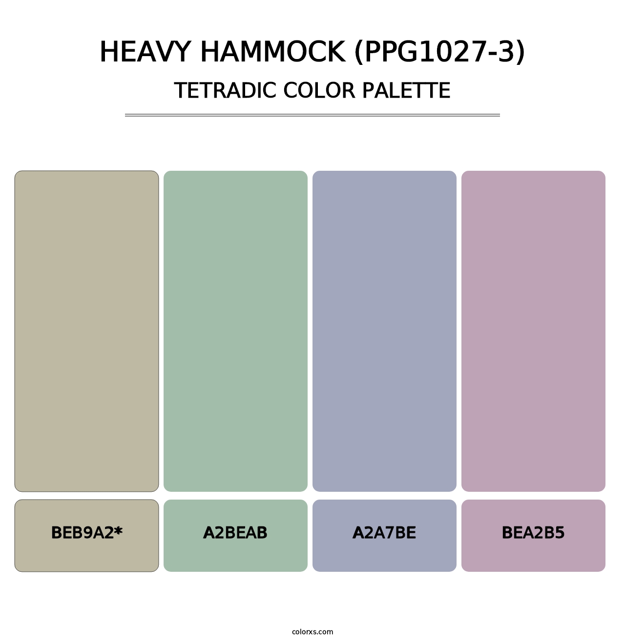 Heavy Hammock (PPG1027-3) - Tetradic Color Palette