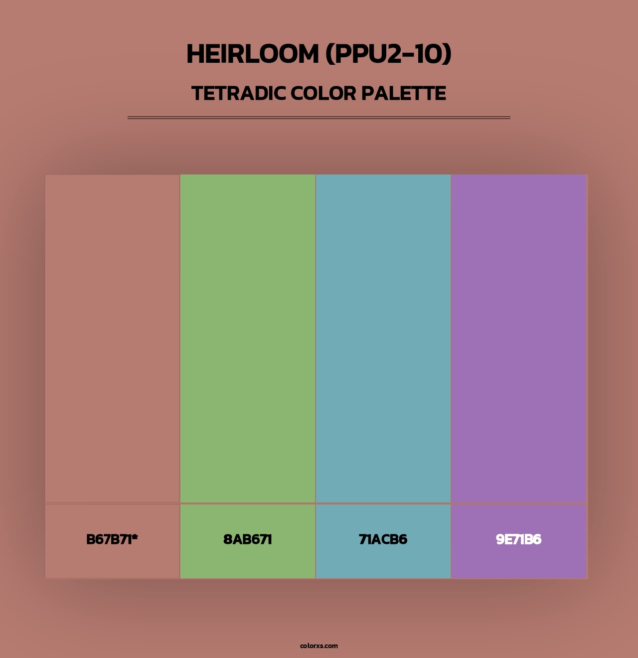 Heirloom (PPU2-10) - Tetradic Color Palette