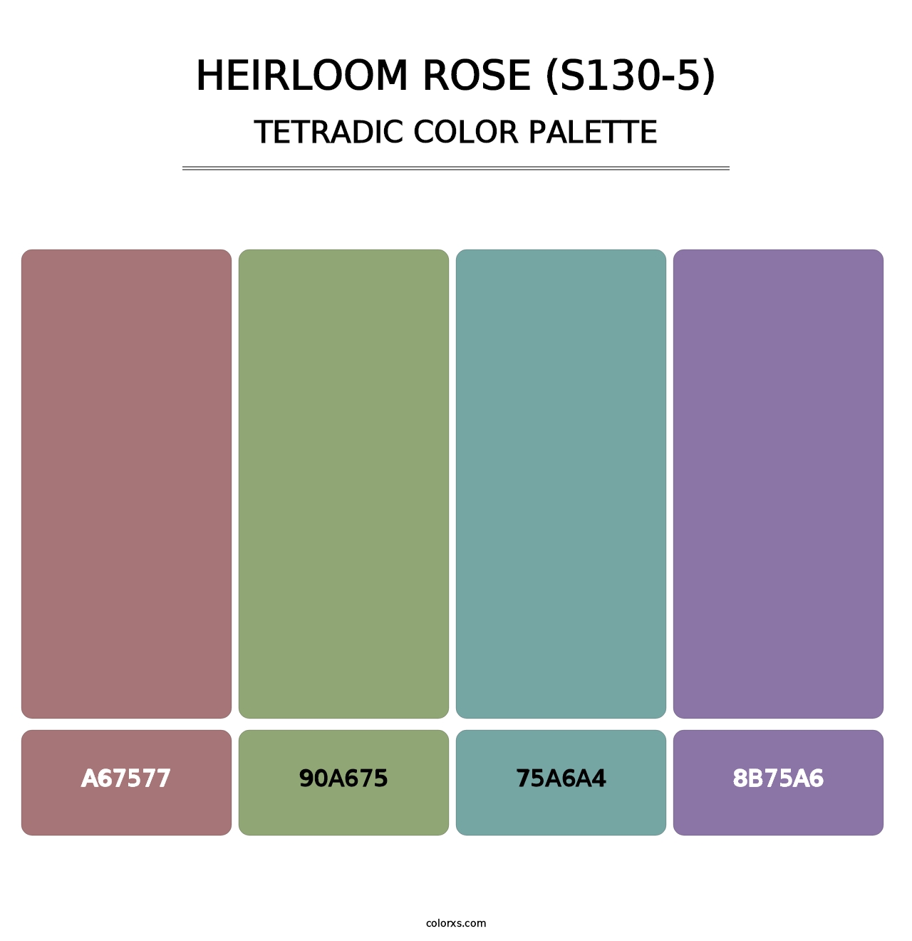 Heirloom Rose (S130-5) - Tetradic Color Palette