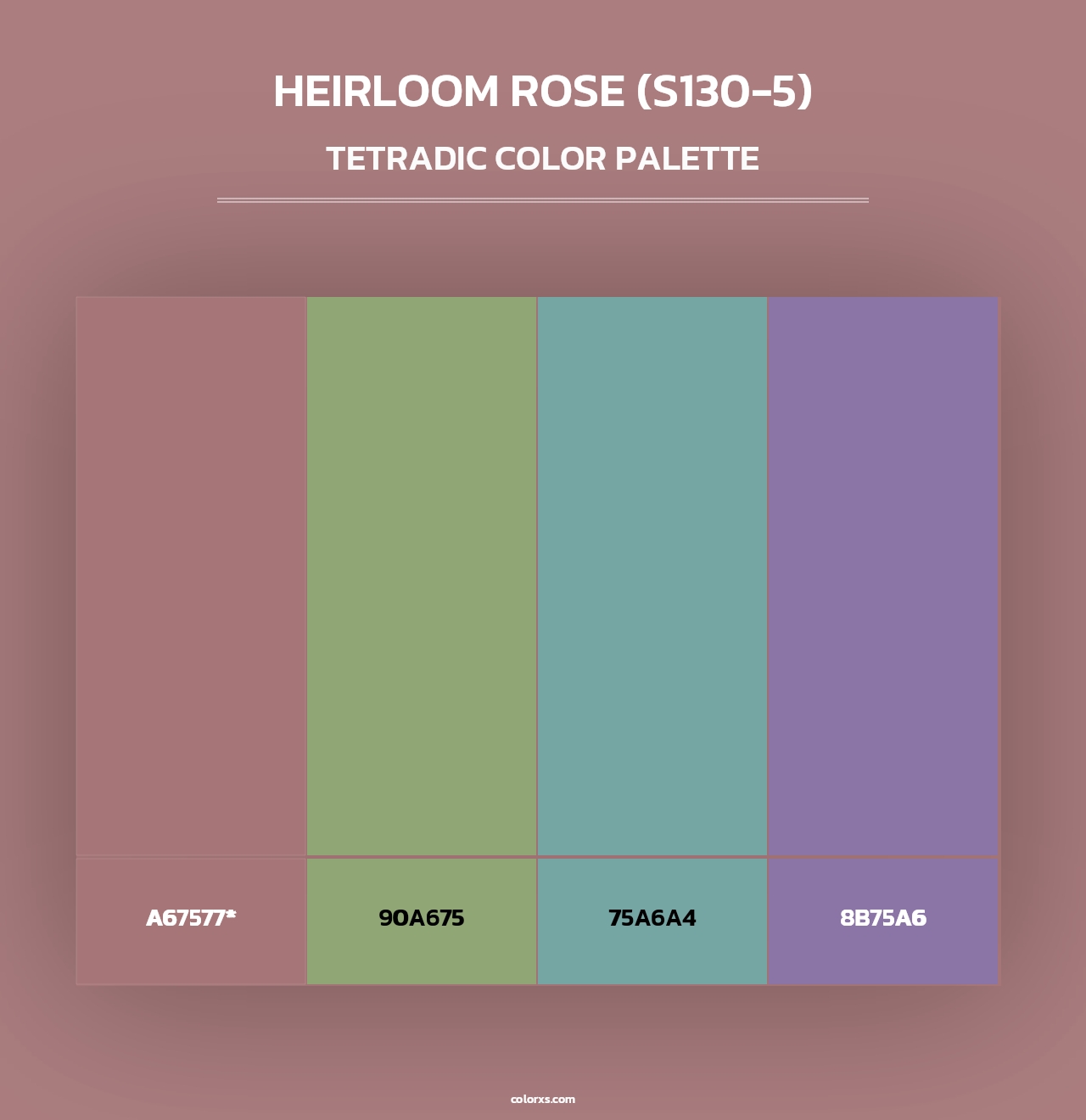 Heirloom Rose (S130-5) - Tetradic Color Palette