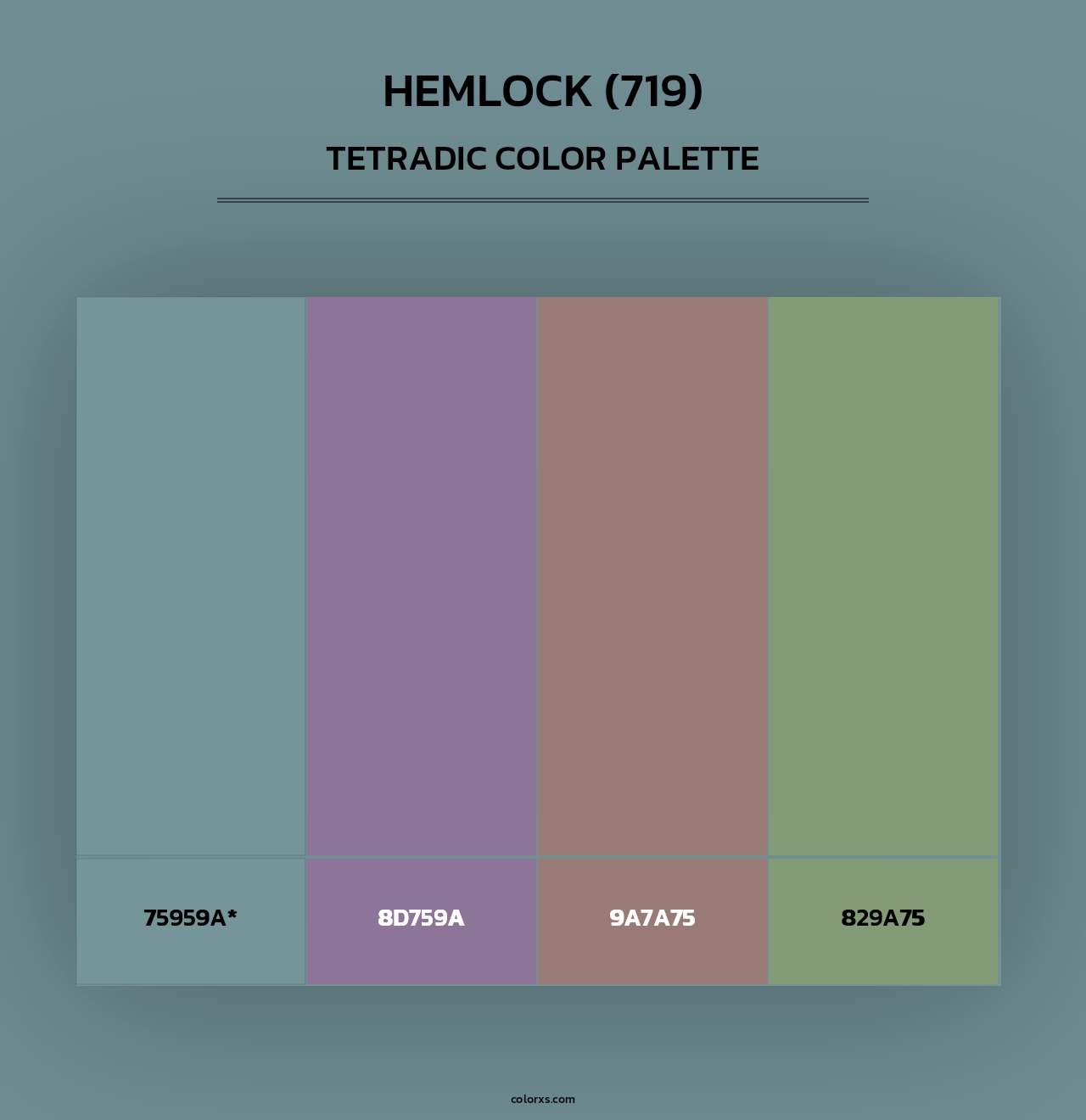 Hemlock (719) - Tetradic Color Palette