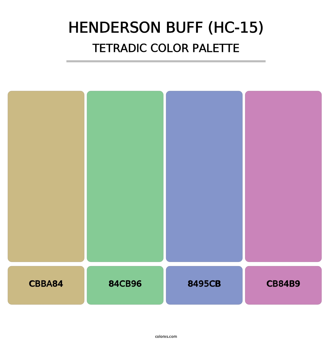 Henderson Buff (HC-15) - Tetradic Color Palette