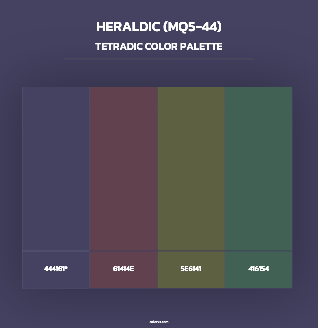 Heraldic (MQ5-44) - Tetradic Color Palette