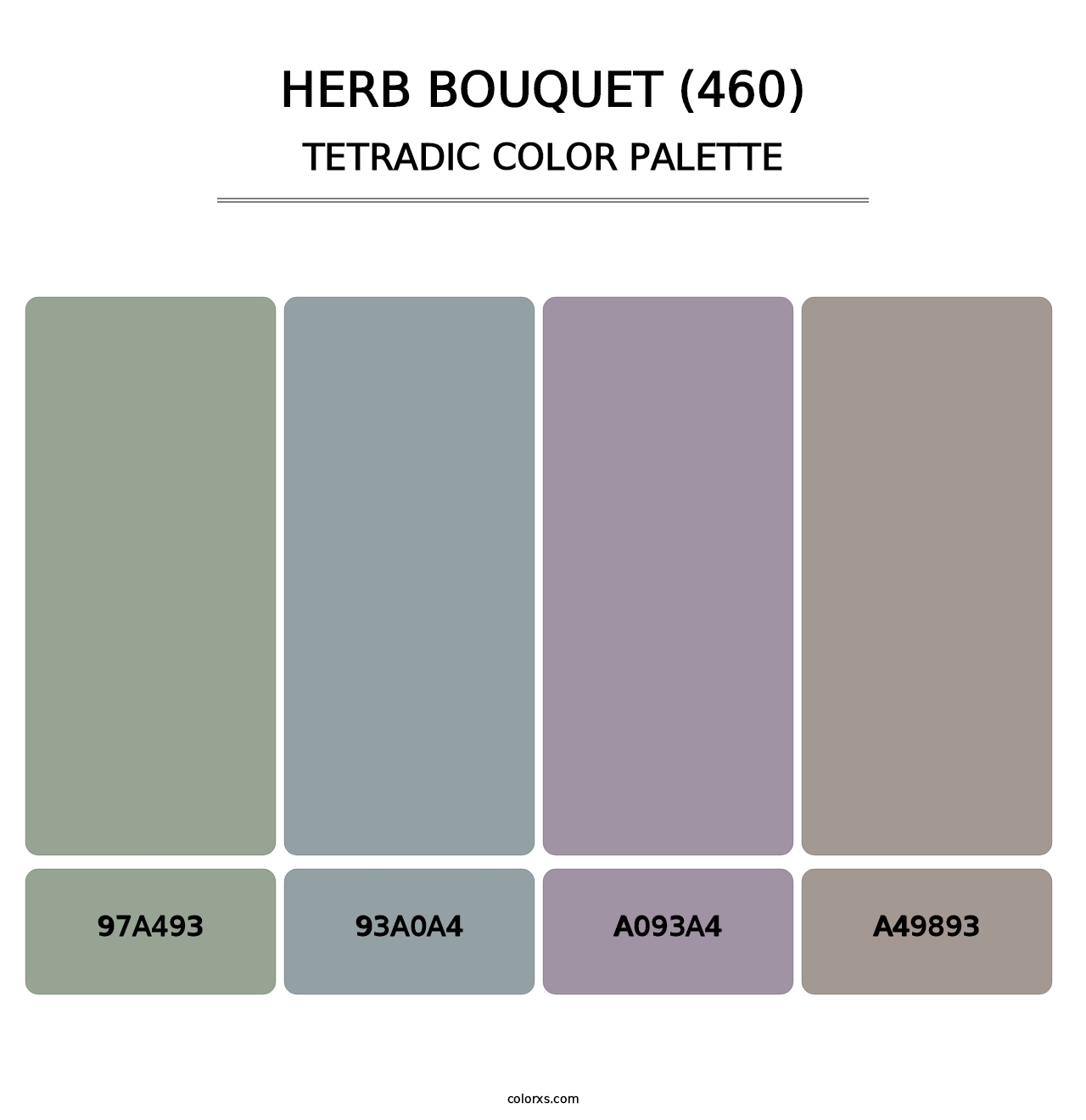 Herb Bouquet (460) - Tetradic Color Palette