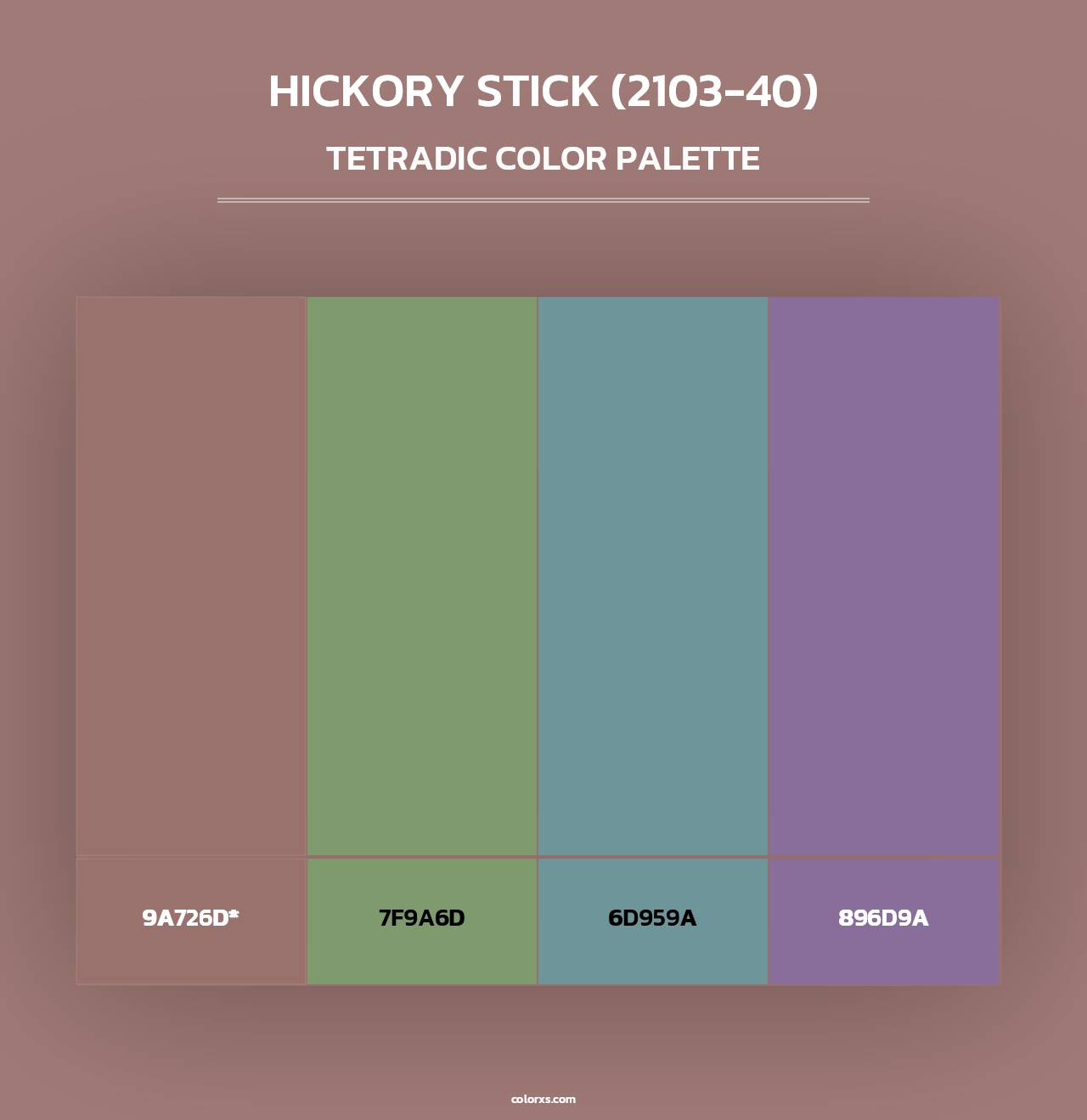 Hickory Stick (2103-40) - Tetradic Color Palette