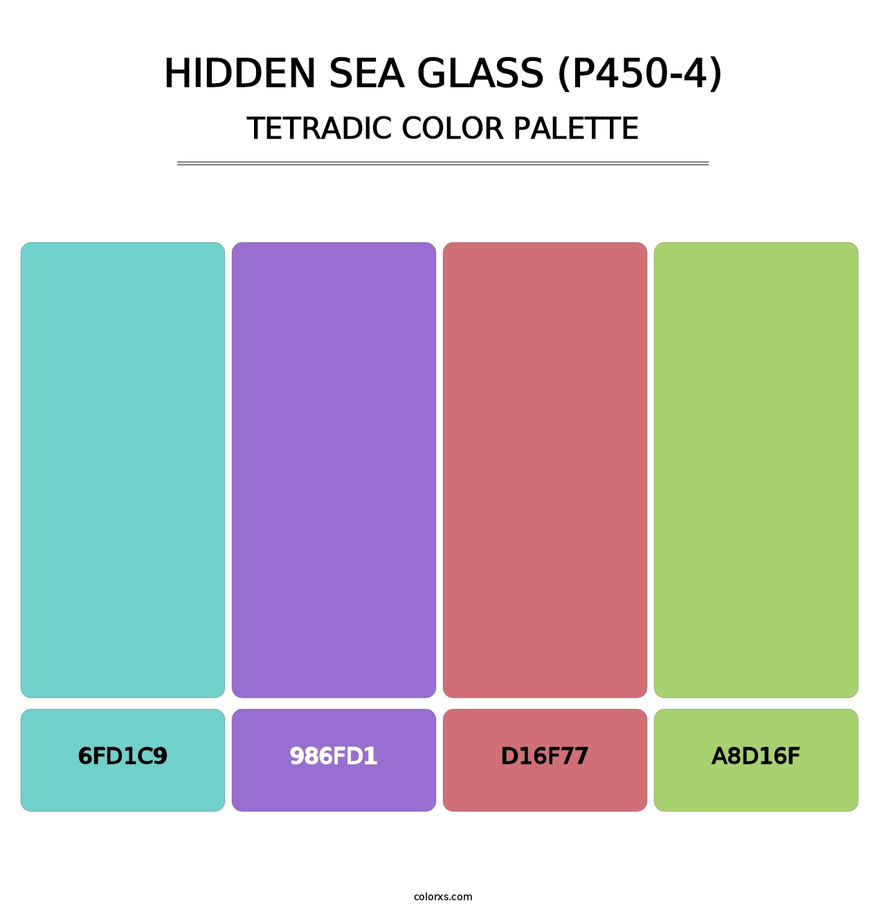 Hidden Sea Glass (P450-4) - Tetradic Color Palette