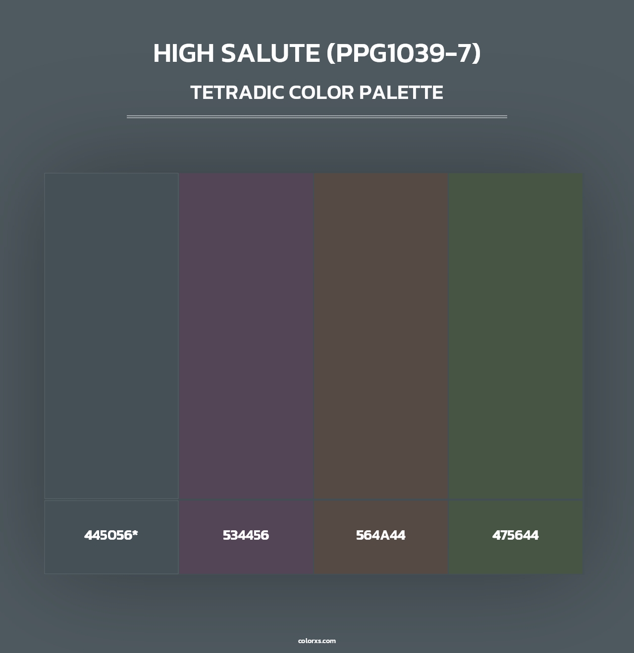 High Salute (PPG1039-7) - Tetradic Color Palette