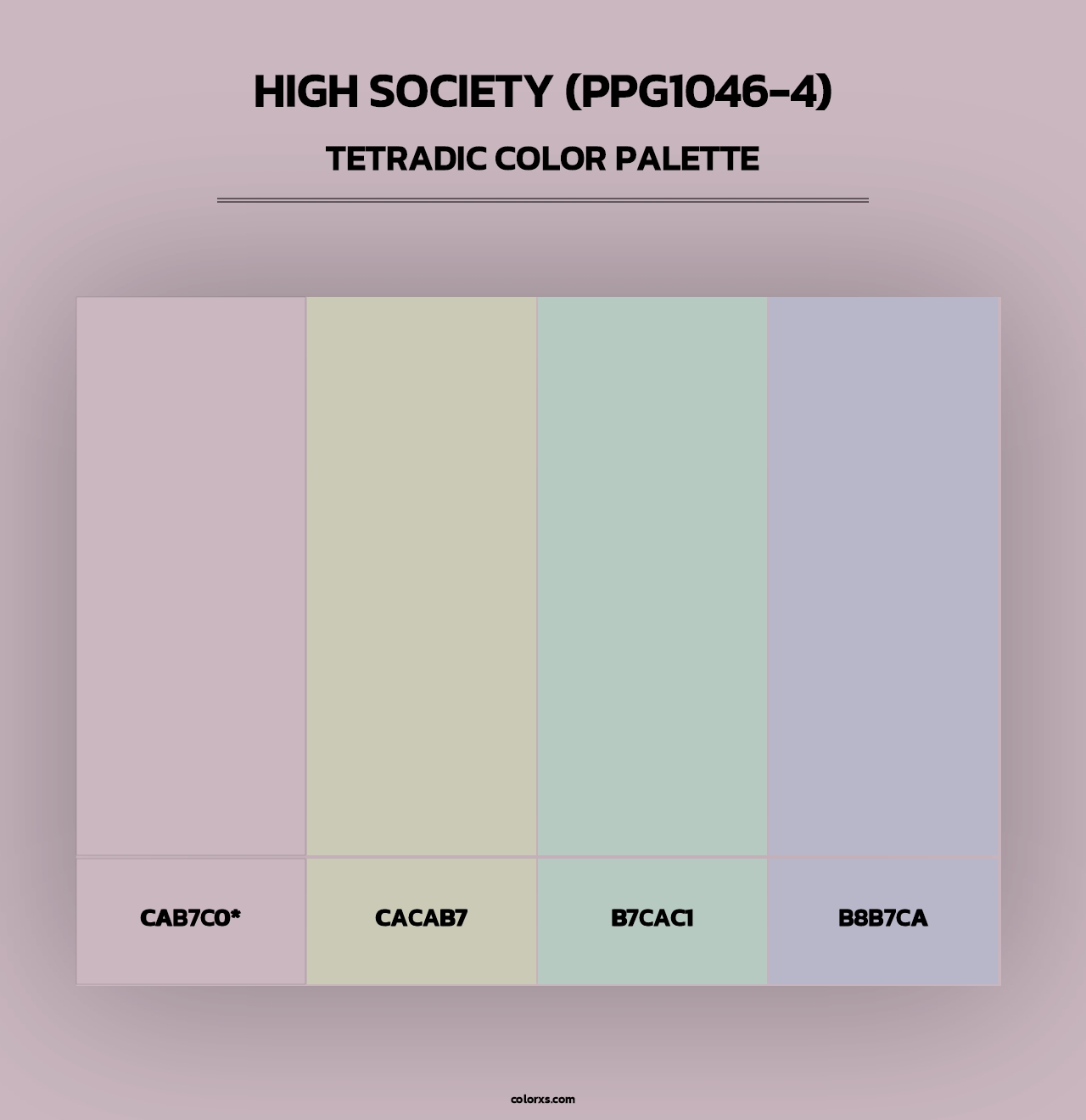High Society (PPG1046-4) - Tetradic Color Palette