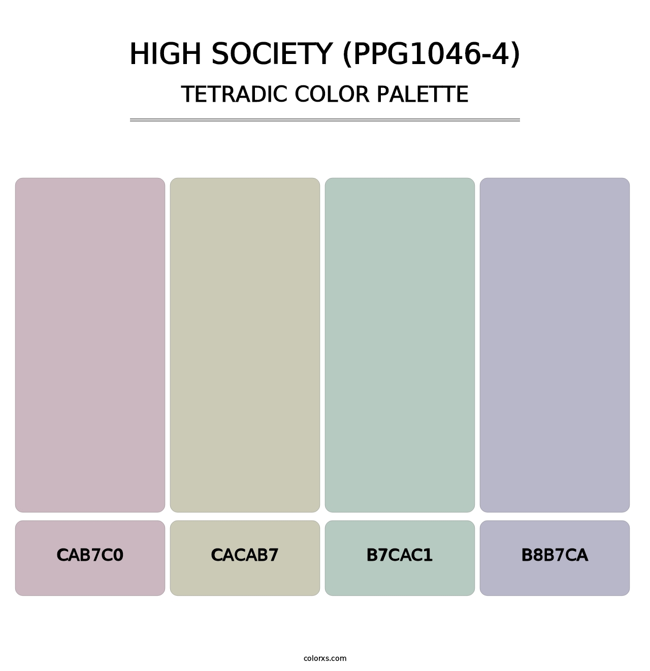 High Society (PPG1046-4) - Tetradic Color Palette