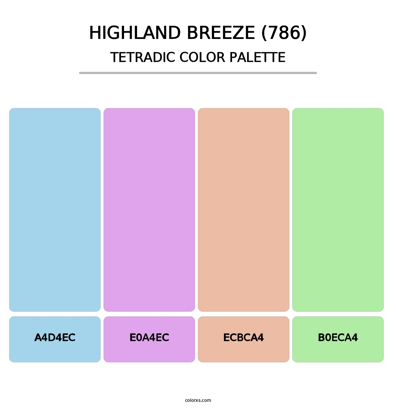 Highland Breeze (786) - Tetradic Color Palette