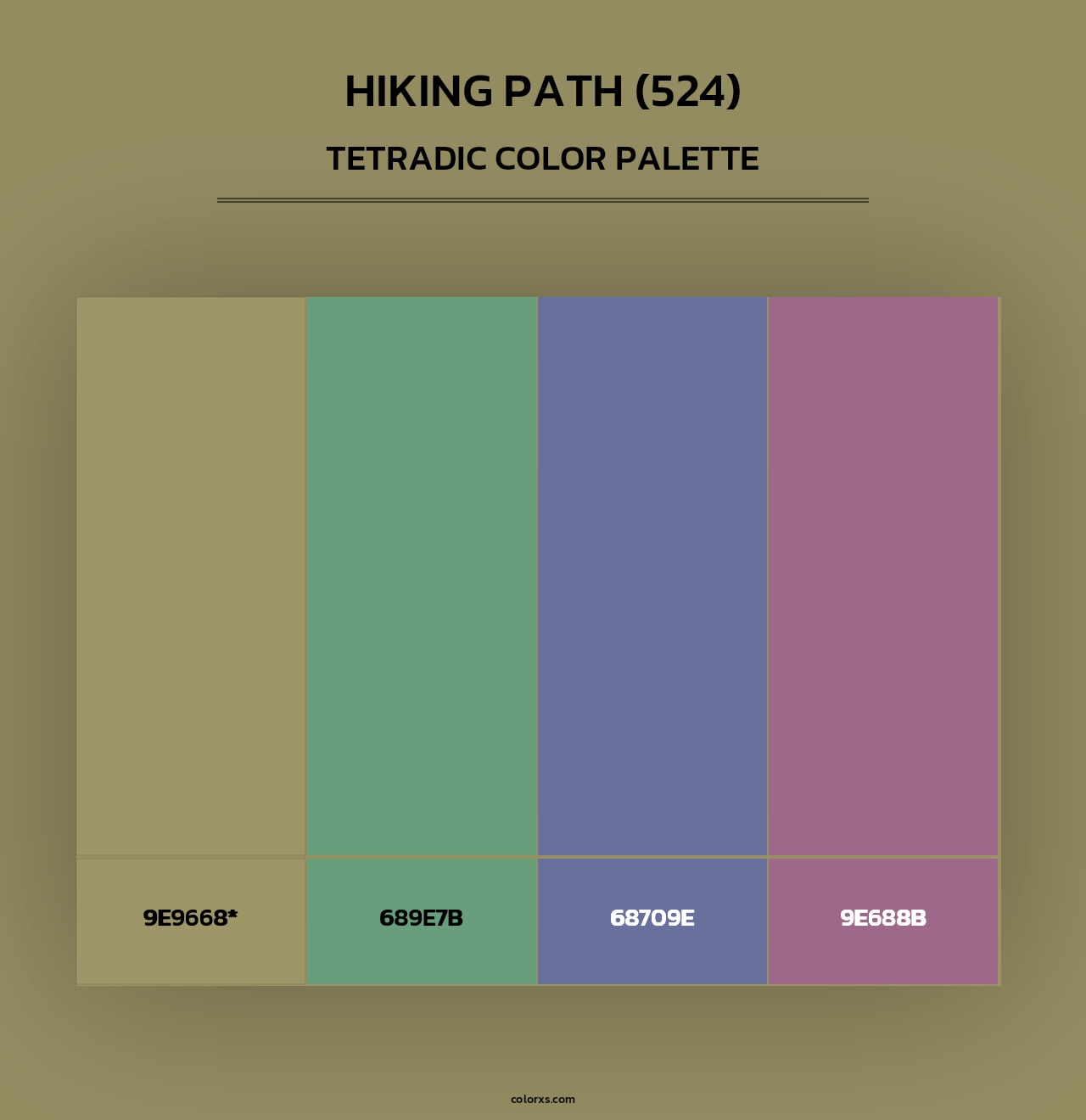 Hiking Path (524) - Tetradic Color Palette