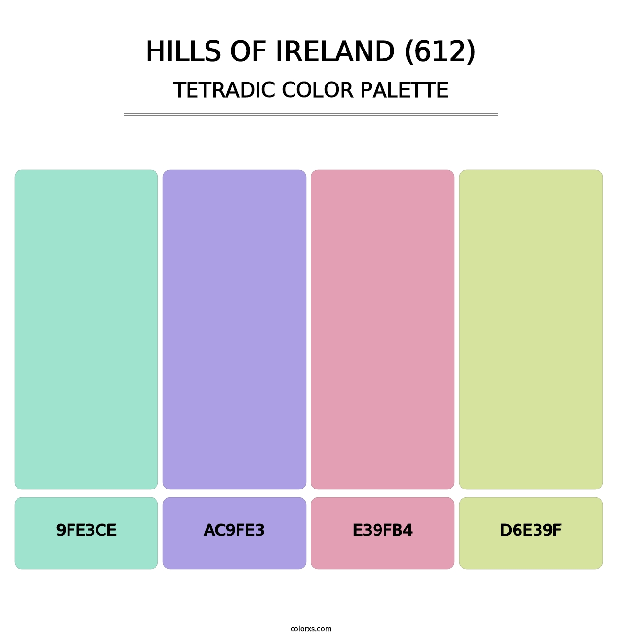 Hills of Ireland (612) - Tetradic Color Palette