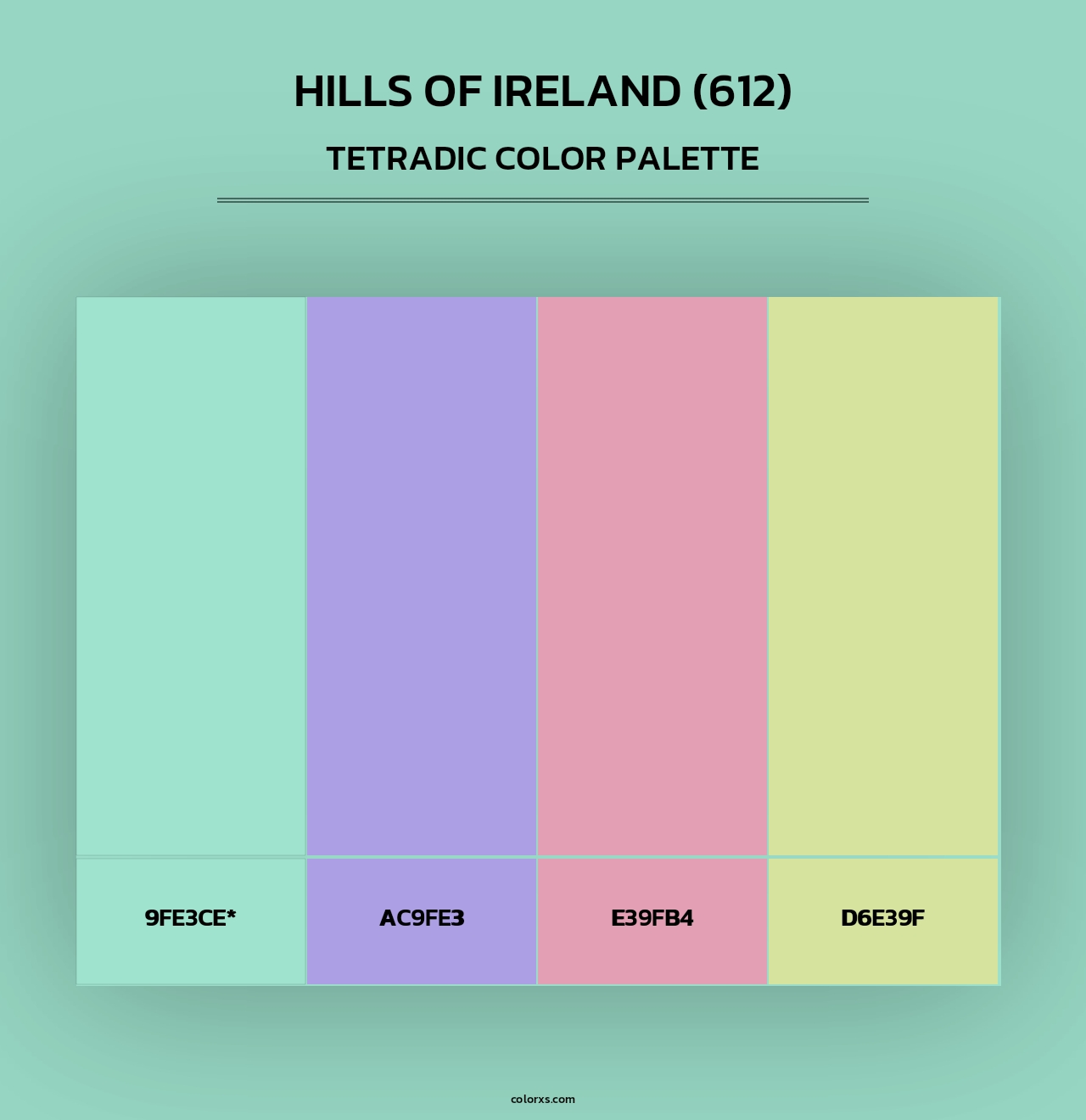 Hills of Ireland (612) - Tetradic Color Palette