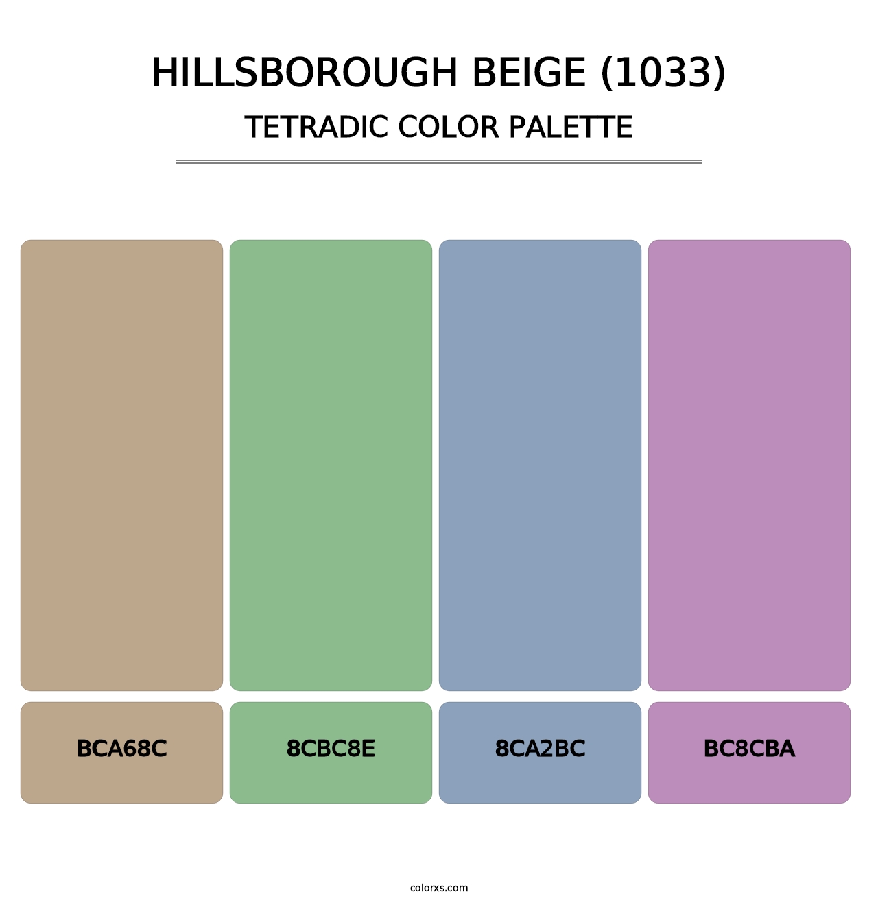 Hillsborough Beige (1033) - Tetradic Color Palette