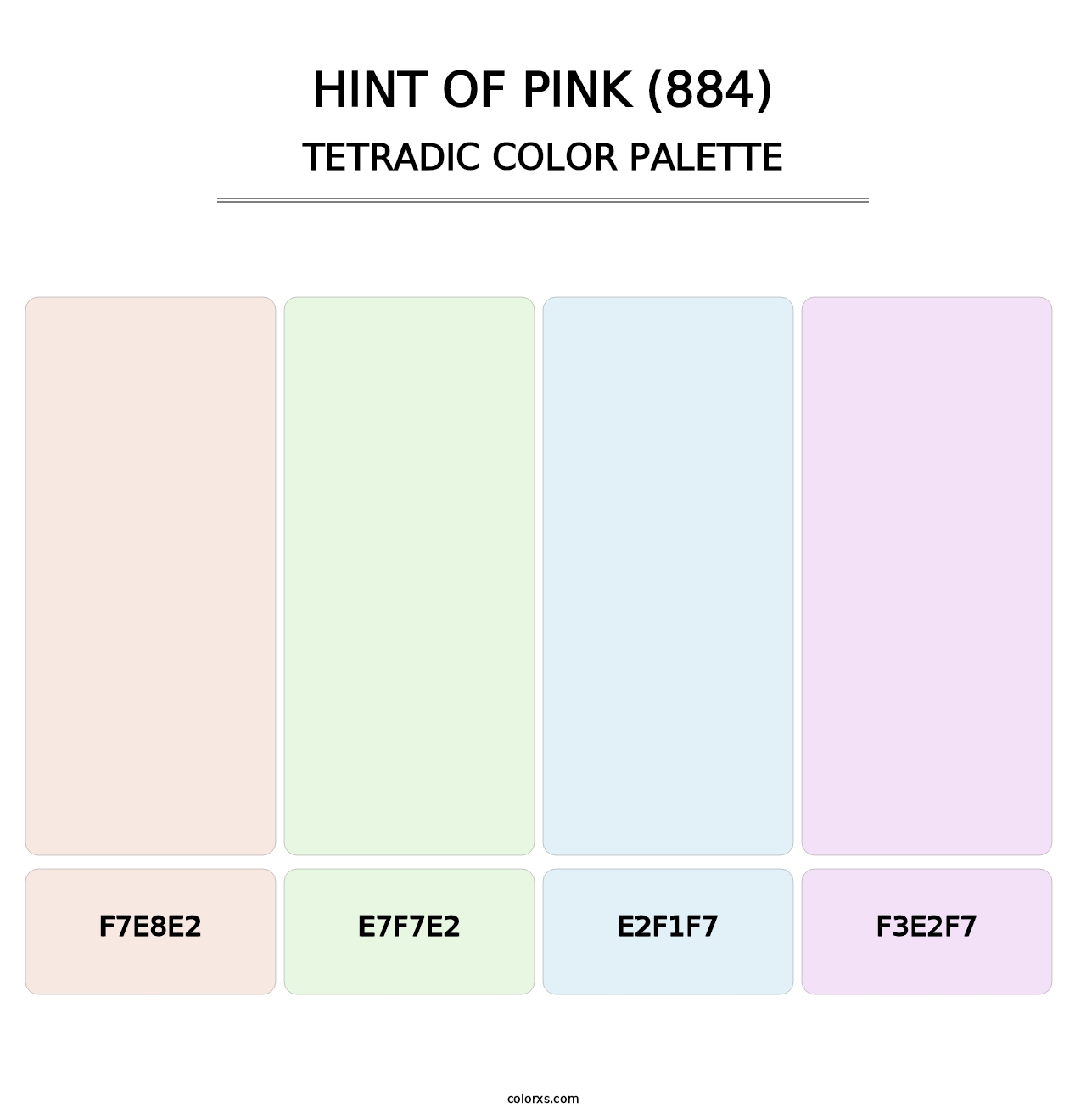 Hint of Pink (884) - Tetradic Color Palette