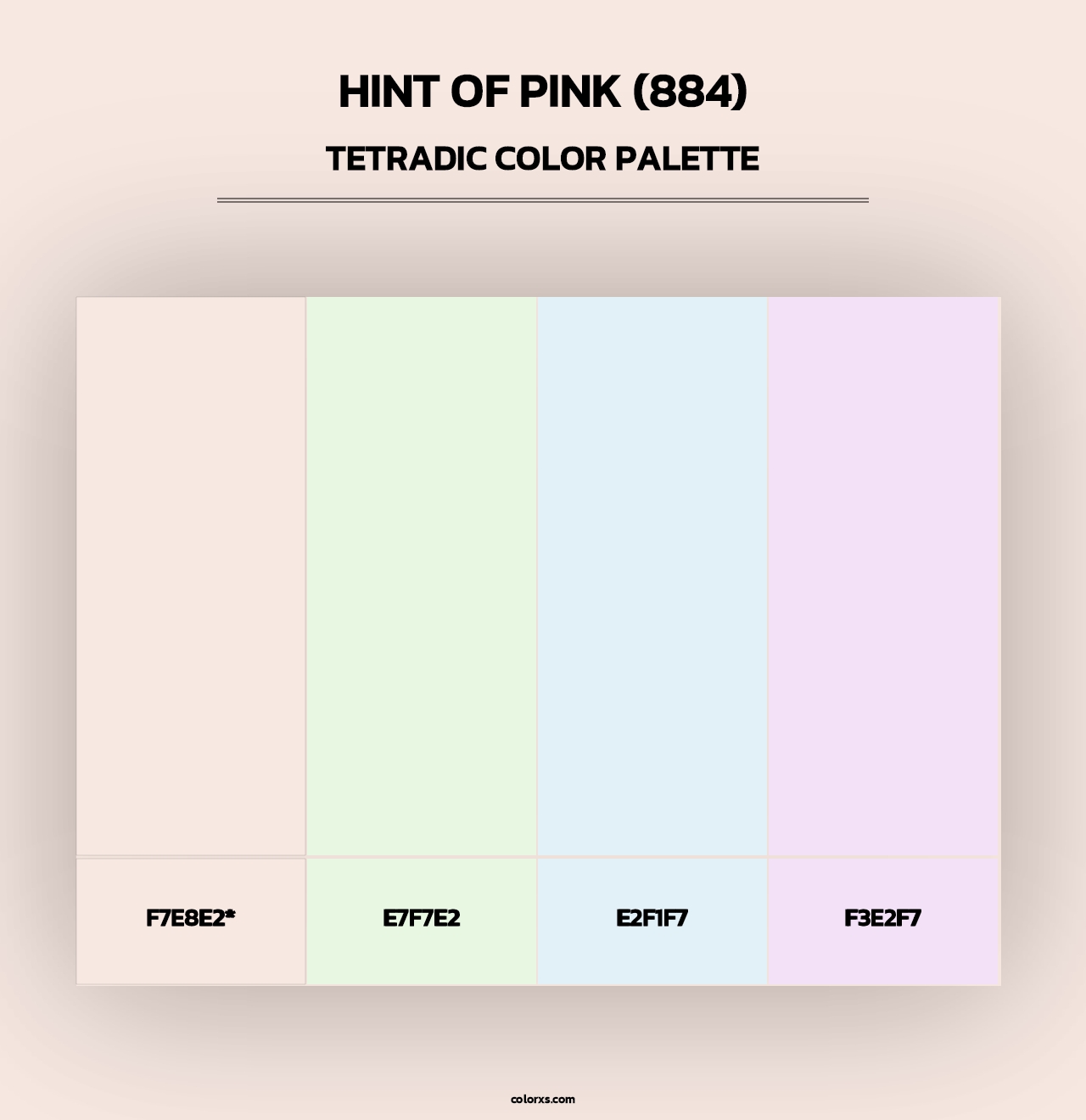 Hint of Pink (884) - Tetradic Color Palette