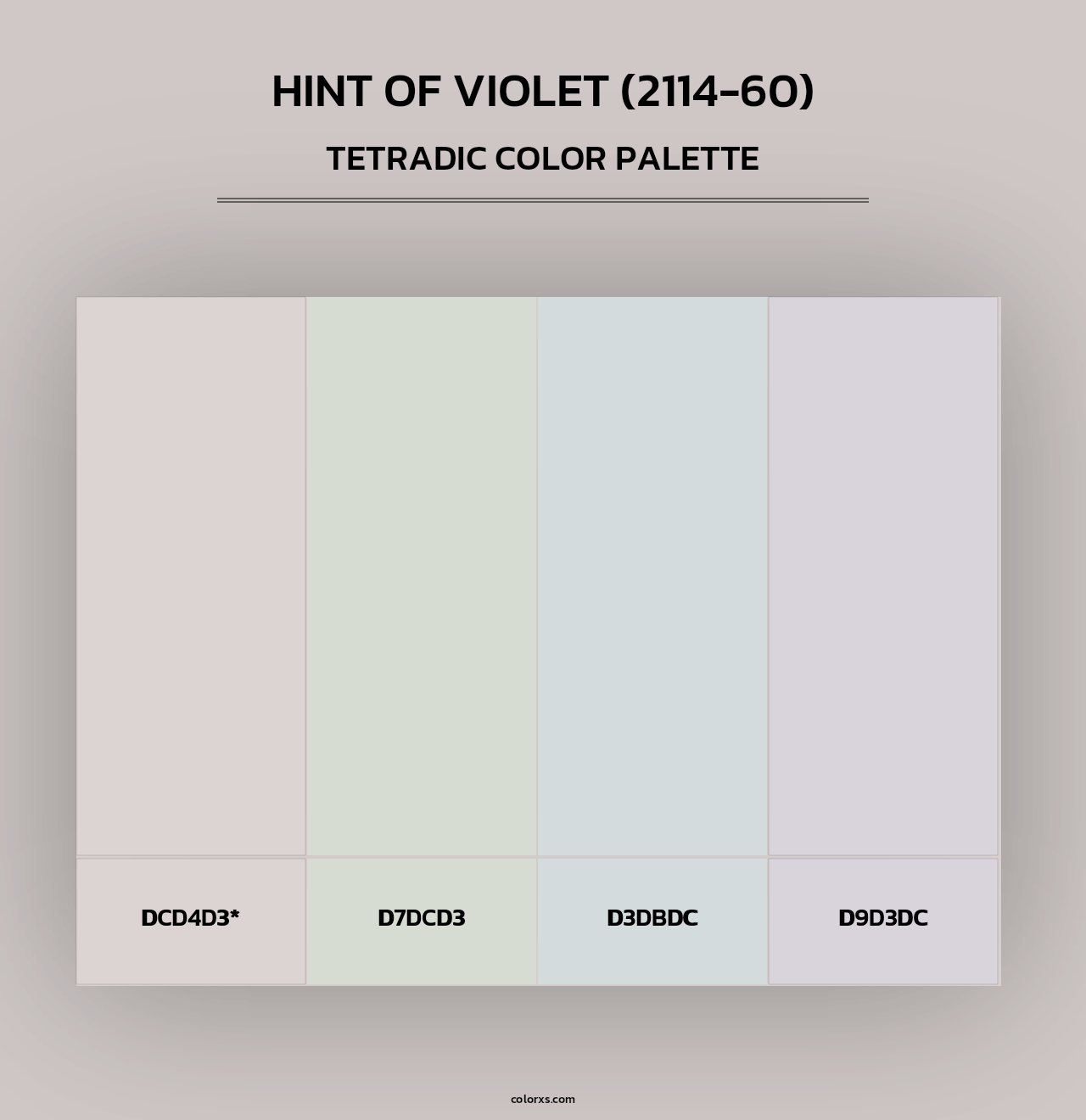 Hint of Violet (2114-60) - Tetradic Color Palette