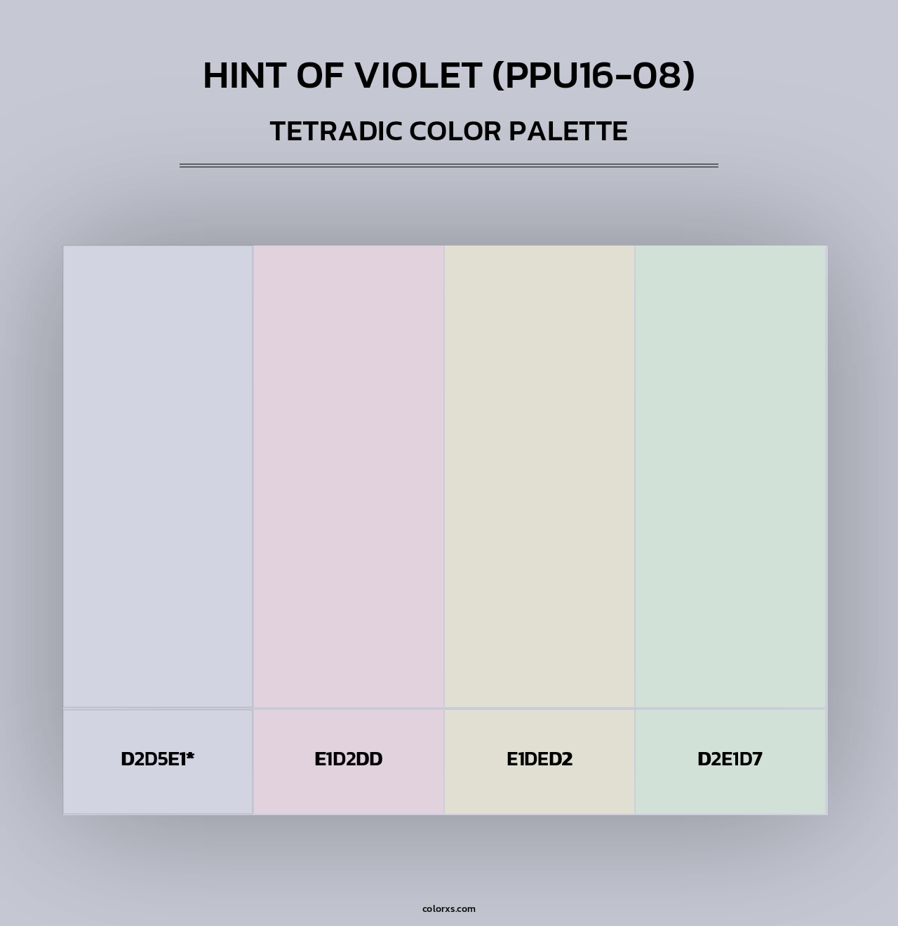 Hint Of Violet (PPU16-08) - Tetradic Color Palette