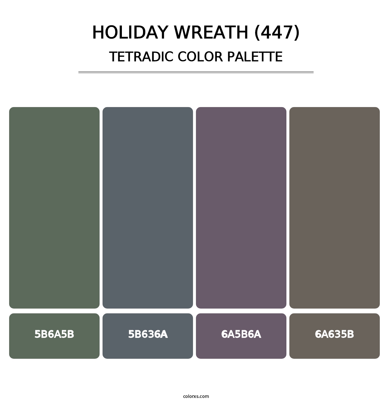 Holiday Wreath (447) - Tetradic Color Palette