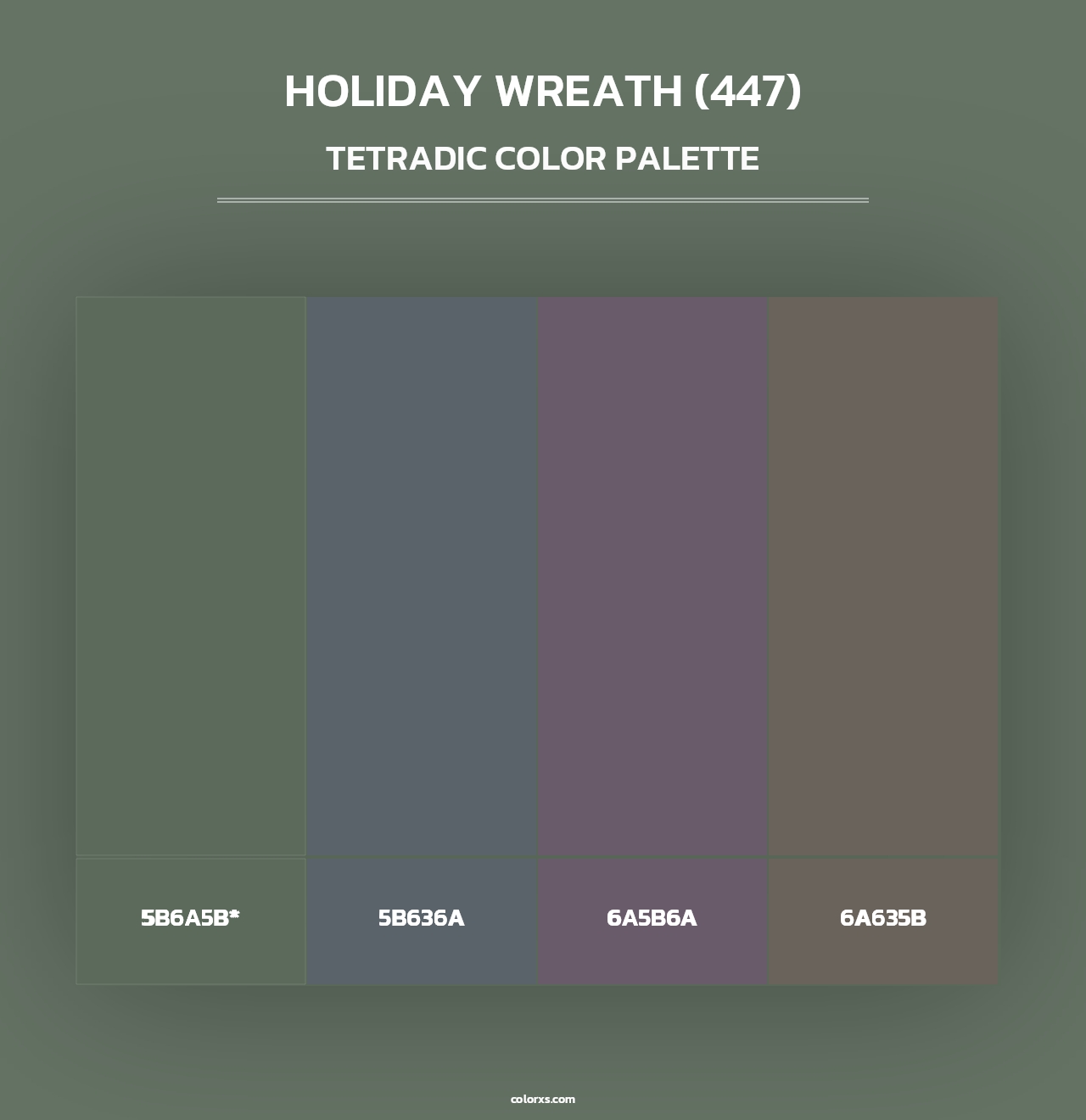 Holiday Wreath (447) - Tetradic Color Palette