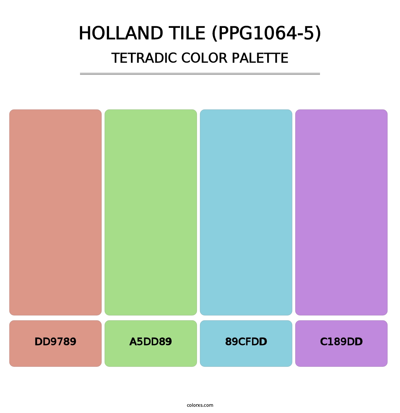 Holland Tile (PPG1064-5) - Tetradic Color Palette