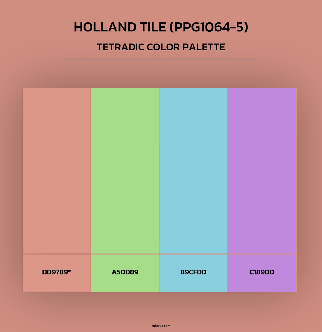 Holland Tile (PPG1064-5) - Tetradic Color Palette