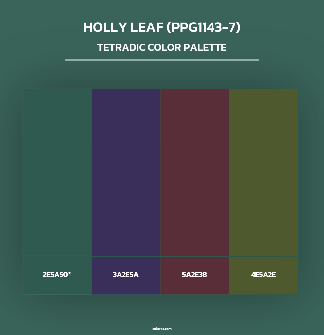 Holly Leaf (PPG1143-7) - Tetradic Color Palette